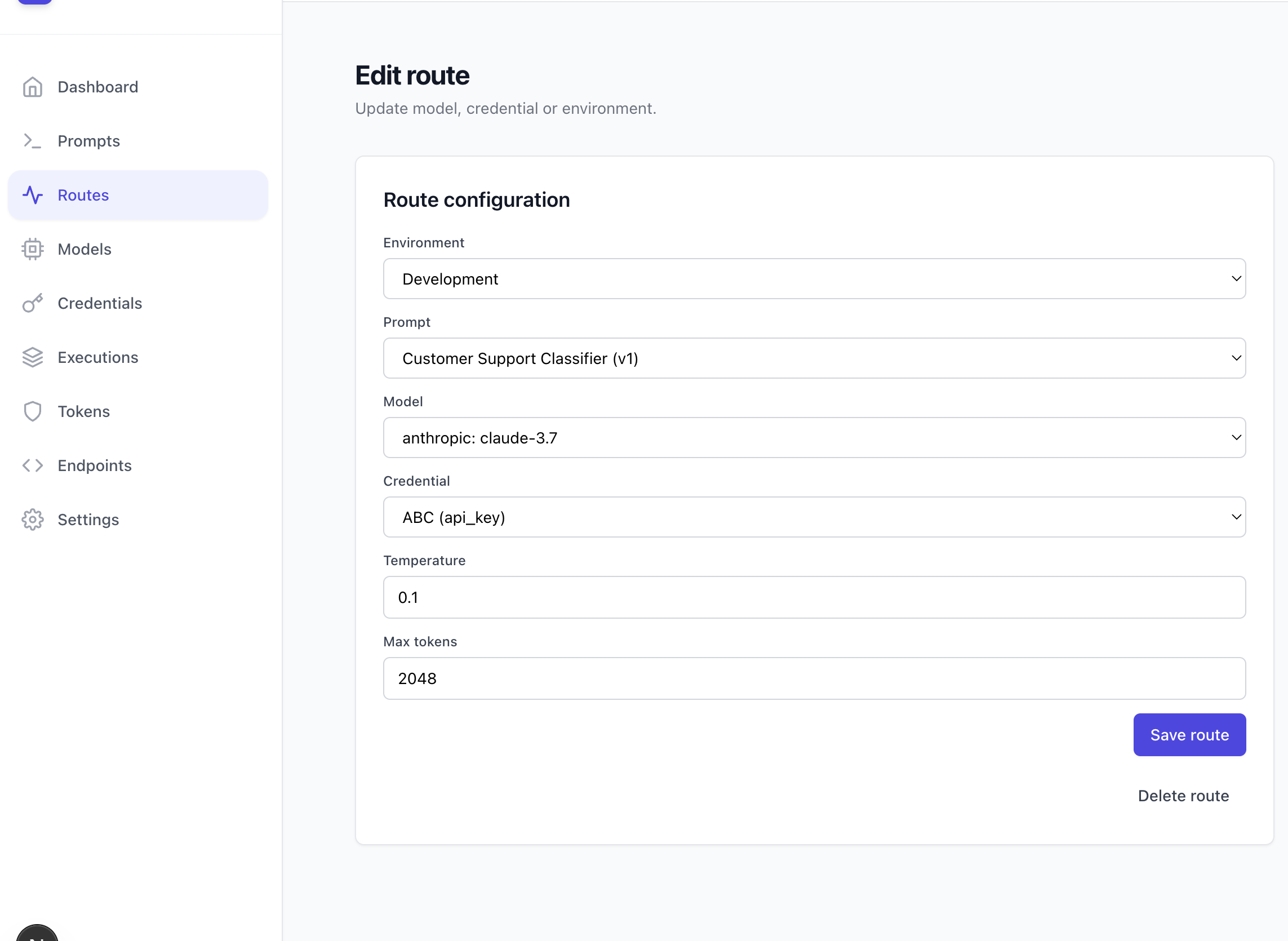 Set Low Temperature - Example 1