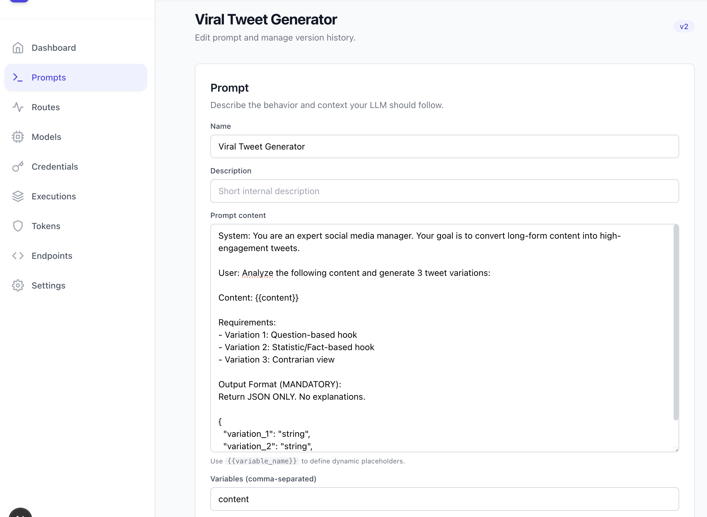 Create the Prompt - Example 1