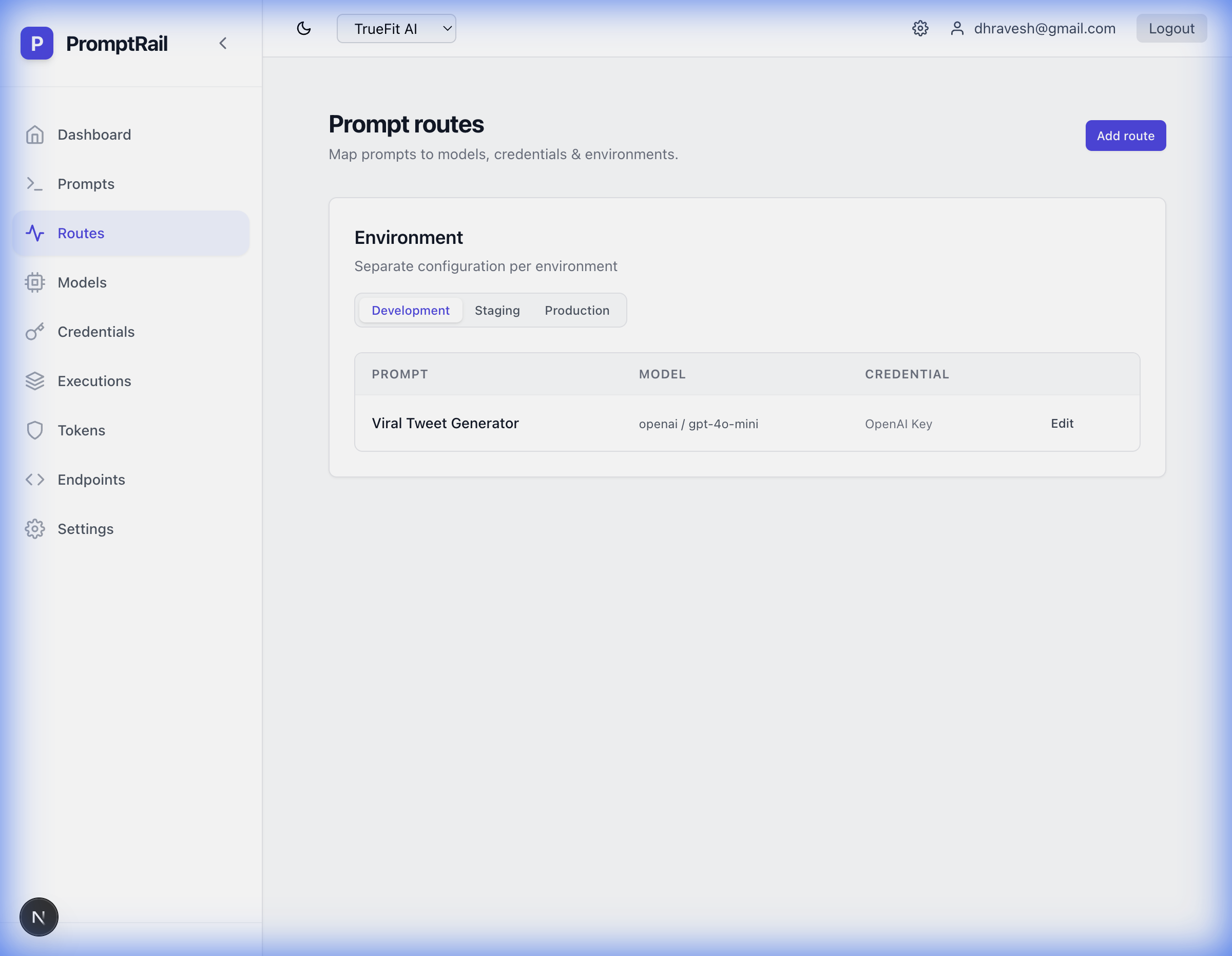 Configure the Route - Example 1